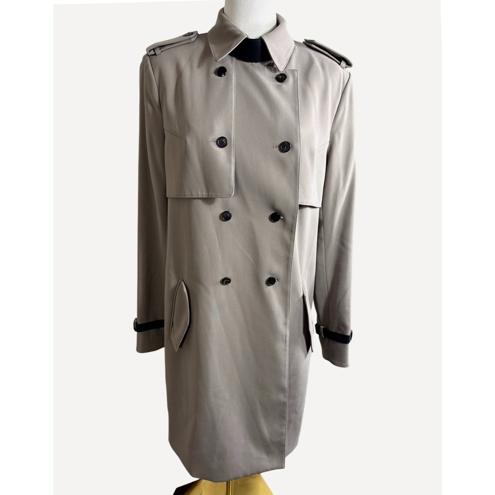 FRONTROW Berlin Edition Trench Coat Khaki Beige Double Breasted Womens Medium